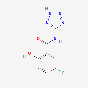 molecular formula C8H6ClN5O2 B8373246 5-chloro-2-hydroxy-N-(tetrazol-5-yl)benzamide 