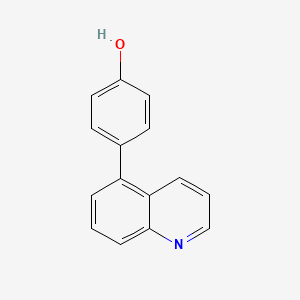 molecular formula C15H11NO B8373248 4-(Quinoline-5-yl)phenol 