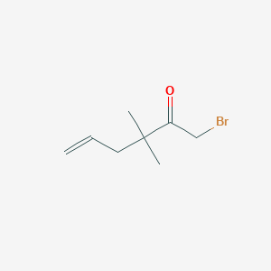 molecular formula C8H13BrO B8373268 1-Bromo-3,3-dimethylhex-5-en-2-one 