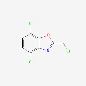 molecular formula C8H4Cl3NO B8373280 2-Chloromethyl-4,7-dichlorobenzoxazole 