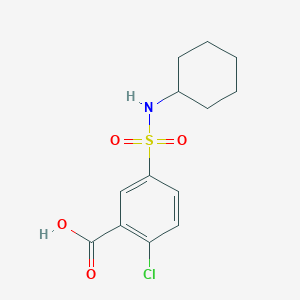 molecular formula C13H16ClNO4S B8373294 2-chloro-5-(N-cyclohexylsulfamoyl)-benzoic acid 