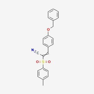 molecular formula C23H19NO3S B8373331 3-(4-Benzyloxy-phenyl)-2-(toluene-4-sulfonyl)-acrylonitrile 