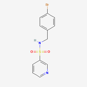 molecular formula C12H11BrN2O2S B8373337 N-(4-Bromobenzyl)pyridin-3-ylsulfonamide 