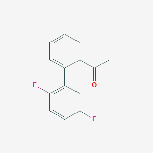 molecular formula C14H10F2O B8373370 1-(2',5'-Difluoro-1,1'-biphenyl-2-yl)ethanone 