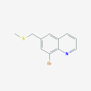 molecular formula C11H10BrNS B8373377 6-(Methylthiomethyl)-8-bromoquinoline 