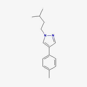 molecular formula C15H20N2 B8373387 1-(3-Methylbutyl)-4-(4-methylphenyl)-1H-pyrazole CAS No. 777063-42-0