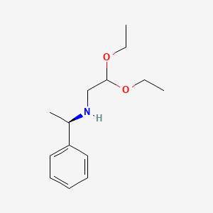 molecular formula C14H23NO2 B8373397 (R)-2,2-diethoxy-N-(1-phenylethyl)ethanamine 