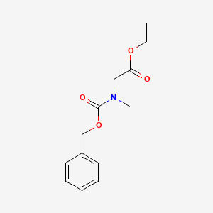 molecular formula C13H17NO4 B8373398 Ethyl 2-(((benzyloxy)carbonyl)(methyl)amino)acetate 