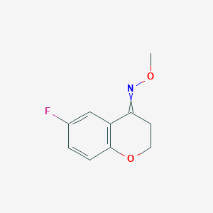 molecular formula C10H10FNO2 B8373418 (4E)-6-Fluoro-N-methoxy-3,4-dihydro-2H-1-benzopyran-4-imine 