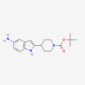 tert-butyl 4-(5-amino-1H-indol-2-yl)piperidine-1-carboxylate