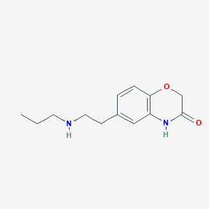 molecular formula C13H18N2O2 B8373439 6-(2-Propylaminoethyl)-3-oxo-2,3-dihydro-1,4-benzoxazine 