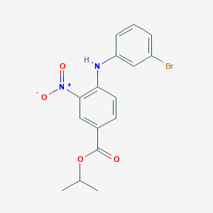 molecular formula C16H15BrN2O4 B8373477 Isopropyl 4-(3-bromophenylamino)-3-nitrobenzoate 