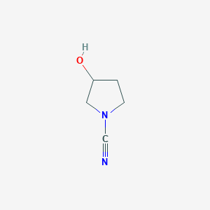 molecular formula C5H8N2O B8373648 1-Cyano-3-pyrrolidinol 