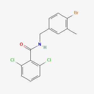 molecular formula C15H12BrCl2NO B8373693 N-(4-Bromo-3-methylbenzyl)-2,6-dichlorobenzamide 
