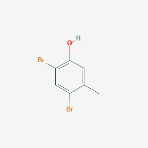 molecular formula C7H6Br2O B083738 Phenol, 2,4-dibromo-5(or 6)-methyl- CAS No. 13321-76-1