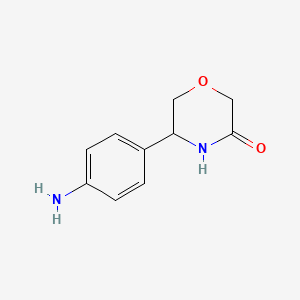 molecular formula C10H12N2O2 B8374136 5-(4-Aminophenyl)morpholin-3-one 