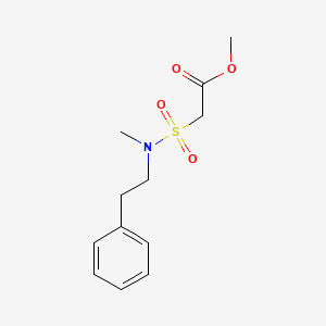 molecular formula C12H17NO4S B8374210 Methyl 2-[methyl(phenethyl)amino]sulfonyl-acetate 