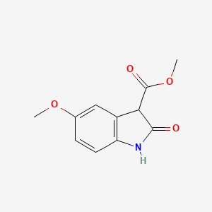 molecular formula C11H11NO4 B8374302 Methyl 5-methoxy-2-oxoindoline-3-carboxylate 