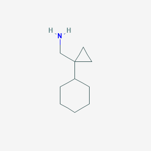 molecular formula C10H19N B8374347 Cyclohexyl-cyclopropanemethyl-amine 