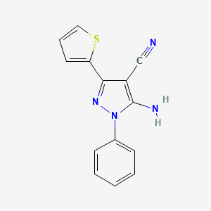 5-Amino-1-phenyl-3-(thiophen-2-yl)pyrazole-4-carbonitrile