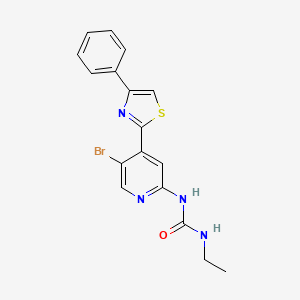 1-(5-Bromo-4-(4-phenylthiazol-2-yl)pyridin-2-yl)-3-ethylurea