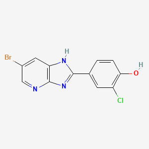 4-(6-Bromo-3H-imidazo[4,5-b]pyridin-2-yl)-2-chlorophenol