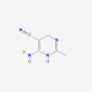 molecular formula C6H8N4 B8374455 4-Amino-5-cyano-2-methyl-1,6-dihydropyrimidine 