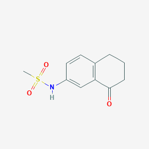 molecular formula C11H13NO3S B8374464 N-(8-oxo-6,7-dihydro-5H-naphthalen-2-yl)methanesulfonamide 