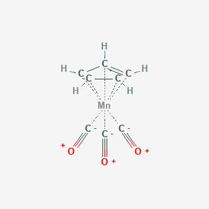 molecular formula C8H5MnO3<br>C5H5Mn(CO)3<br>C8H5MnO3- B083746 Manganese, tricarbonyl-pi-cyclopentadienyl- CAS No. 12079-65-1