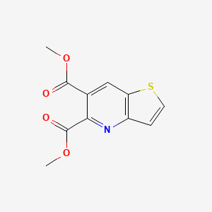 molecular formula C11H9NO4S B8374601 Dimethyl thieno[3,2-b]pyridine-5,6-dicarboxylate 