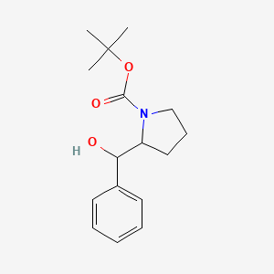 molecular formula C16H23NO3 B8374766 tert-butyl 2-[hydroxy(phenyl)methyl]pyrrolidine-1-carboxylate 
