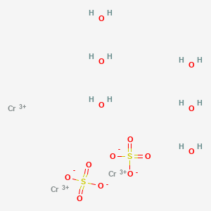 molecular formula Cr3H12O14S2+5 B083748 chromium(3+);disulfate;hexahydrate CAS No. 15005-90-0