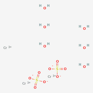 molecular formula Cr3H12O14S2+5 B083748 Chromium(III) sulfate, hexahydrate (2:3:6) CAS No. 15005-90-0