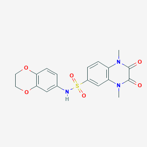 N-(2,3-dihydrobenzo[b][1,4]dioxin-6-yl)-1,4-dimethyl-2,3-dioxo-1,2,3,4-tetrahydroquinoxaline-6-sulfonamide