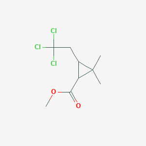 molecular formula C9H13Cl3O2 B8374886 Methyl 2,2-dimethyl-3-(2,2,2-trichloroethyl)cyclopropane-1-carboxylate 