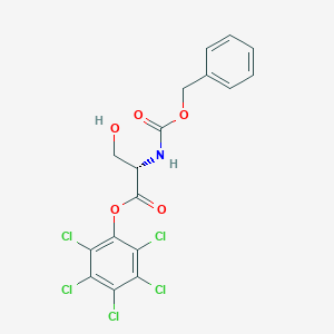 molecular formula C17H12Cl5NO5 B083750 (2,3,4,5,6-pentachlorophenyl) (2S)-3-hydroxy-2-(phenylmethoxycarbonylamino)propanoate CAS No. 13673-57-9