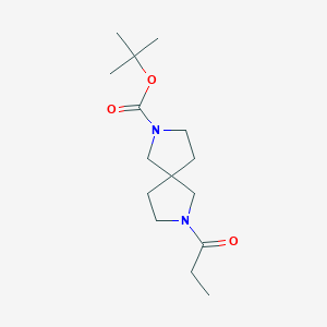 molecular formula C15H26N2O3 B8375186 Tert-butyl 7-propionyl-2,7-diazaspiro[4.4]nonane-2-carboxylate 