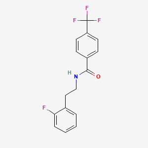 molecular formula C16H13F4NO B8375239 N-(2-fluorophenethyl)-4-(trifluoromethyl)benzamide 