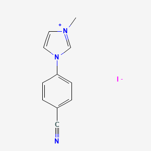 molecular formula C11H10IN3 B8375243 1-(4-Cyanophenyl)-3-methylimidazolium iodide 