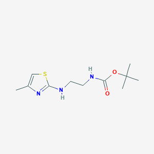molecular formula C11H19N3O2S B8375560 tert-Butyl N-[2-[(4-methylthiazol-2-yl)amino]ethyl]carbamate 