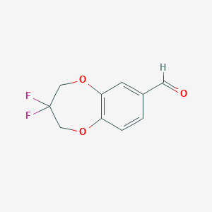 3,3-difluoro-3,4-dihydro-2H-1,5-benzodioxepine-7-carbaldehyde