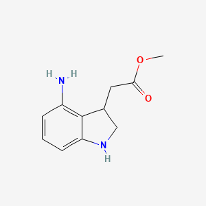 methyl (4-amino-2,3-dihydro-1H-indol-3-yl)acetate