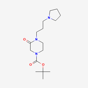 Tert-butyl 3-oxo-4-(3-pyrrolidin-1-yl-propyl)piperazinecarboxylate