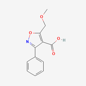 molecular formula C12H11NO4 B8375664 5-Methoxymethyl-3-phenyl-isoxazole-4-carboxylic acid 