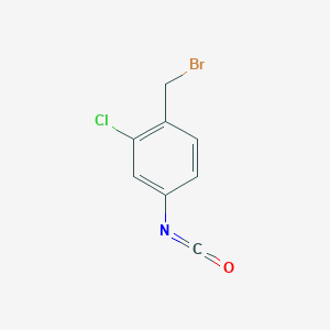 molecular formula C8H5BrClNO B8375675 4-Bromomethyl-3-chlorophenylisocyanate 