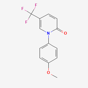molecular formula C13H10F3NO2 B8375684 2(1H)-Pyridinone,1-(4-methoxyphenyl)-5-(trifluoromethyl)- 