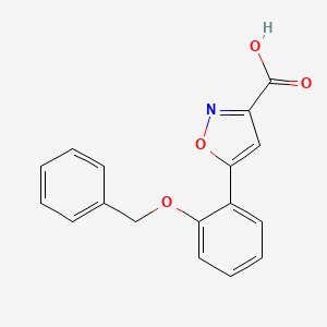 molecular formula C17H13NO4 B8375693 5-(2-Benzyloxy-phenyl)-isoxazole-3-carboxylic acid 