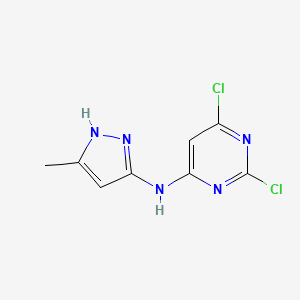 molecular formula C8H7Cl2N5 B8375700 2,6-Dichloro-4-(5-methyl-1H-pyrazol-3-ylamino)pyrimidine CAS No. 851435-01-3