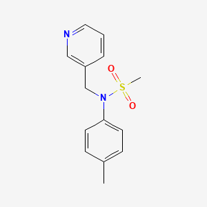 molecular formula C14H16N2O2S B8375717 N-(4-methylphenyl)-N-(pyridin-3-ylmethyl)methanesulfonamide 