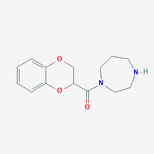 molecular formula C14H18N2O3 B8375731 N-(1,4-benzodioxan-2-carbonyl)homopiperazine CAS No. 70918-04-6